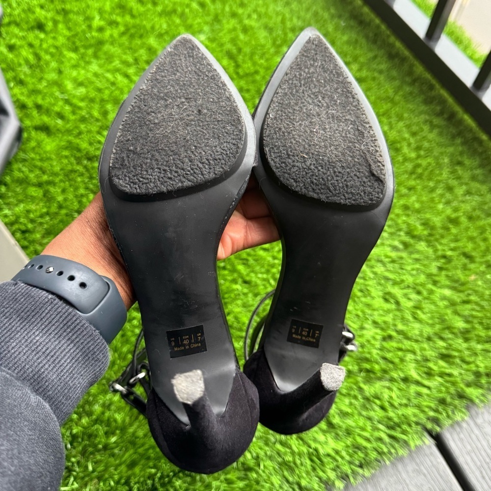 Nasty Gal Shoe Cult Black Pointed Toe Heels - Picture 4 of 6